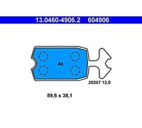 Disc Brake Pad Set ATE Fits CITROEN 2 Cv Dyane 75516219
