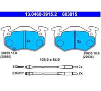 Disc Brake Pad Set ATE Fits CITROEN Bx 95589273