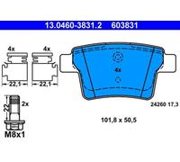 Disc Brake Pad Set ATE Fits FORD JAGUAR Mondeo III X-Type Turnier X400 1521329