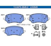 ATE 13.0470-2649.2 Brake pad set