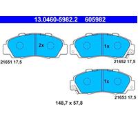 ATE Front Brake Pad Set 13.0460-5982.2 - Fits Honda Legend II Sedan 3.2i 24V