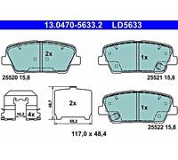 Brake pads 13.0470-5633.2 ATE for KIA HYUNDAI