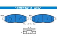 ATE 13.0460-8021.2 Brake pad set