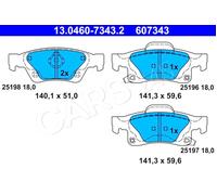 Disc Brake Pad Set ATE Fits JEEP Grand Cherokee IV 10- 68052386AA
