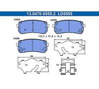BRAKE PAD SET DISC BRAKE 13.0470-5555.2 FOR KIA G4KE/G4KJ 2.4L D4HB 2.2L 4cyl