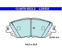 Brake pads 13.0470-5533.2 ATE for TOYOTA LEXUS