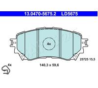 ATE Brake Pad Set 13.0470-5675.2 for Mazda 6 Estate 2.0