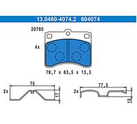 ATE 13.0460-4074.2 Brake pad set