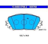 Brake pads 13.0460-5768.2 ATE for TOYOTA YARIS/VITZ YARIS Hatchback Van