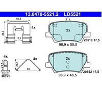 ATE 13.0470-5521.2 Brake pad set