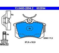 Disc Brake Pad Set ATE Fits VW SEAT SKODA AUDI Bora Flight Mk3 Mk4 II 1J0698451
