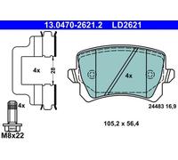 ATE Brake Pad Set 13.0470-2621.2 - for VW & SKODA CC B6/B7, Golf VI, Passat B6/B7