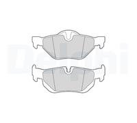 Disc Brake Pad Set DELPHI Fits BMW X1 E81 E82 E84 E87 E88 E90 E91 34212288892