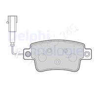 Disc Brake Pad Set DELPHI Fits FIAT ABARTH Punto Evo 08-12 77365464