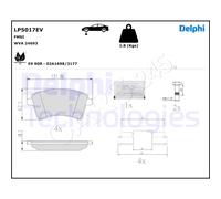 Disc Brake Pad Set DELPHI Fits RENAULT Kangoo Express 11- 7701209864