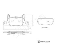 Disc Brake Pad Set Fits PORSCHE 911 Panamera -4.8L 09-16 97035294703