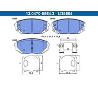 Disc Brake Pad Set Front ATE Fits HYUNDAI Tucson 20- 58101-N7A10