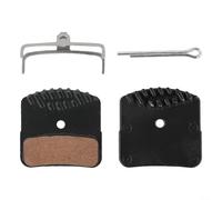 Disc Brake Pads, 1 Kit, Metal 4-Piston and 2-Piston, Alloy Back Plate with Cooling Fin, Enhanced Heat Diffusion for Extended Life, Suitable for Mountain and Road Cycling(A for H03A)