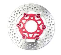 Disc Brake Plate For 2 Stroke Pocket Bike Universal 220mm Motorcycle Brake Disc Rotor Floating Disk Pitching For Street Bike(Red)