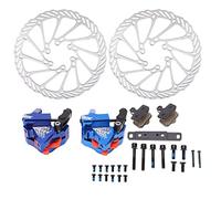 Disc Brake Set Professional Aluminium Alloy Sensitive CNC Machined Bike Disc Brake Rotor Set for Mountain Road Bike Durable Heat Resistant Easy to Install Full Set with 160mm Discs