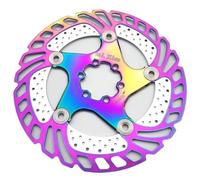 Disc Brakes Bike Colorful MTB DH Disc Brake 140/160/180/203mm Bicycle Cooling Floating Rotor Mountain Road Bike Cool Down Rainbow Ice Rotors Bicycle Disc Brake (Color : 180mm Rainbow)
