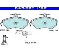 ATE 13.0470-2837.2 Brake pad set