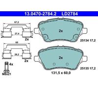 ATE Brake Pad Set 13.0470-2784.2 - Front Disc Brake for Ford Fiesta VI, Fiesta Saloon, B-MAX Van