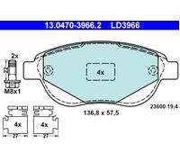 ATE 13.0470-3966.2 Brake pad set