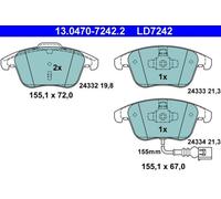 Brake pads 13.0470-7242.2 ATE for SEAT VW AUDI