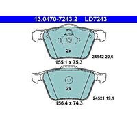 Disc Ceramic Brake Pad Set Front Rear Axle ATE Fits VOLVO FORD S60 II 1423389