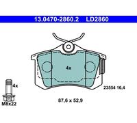 Disc Ceramic Brake Pad Set Front Rear Axle ATE Fits VW AUDI Caddy III JZW698451