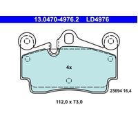 ATE Brake Pads 13.0470-4976.2 - Fits Audi, VW, Porsche (Audi Q7 3.0 TFSI Quattro)