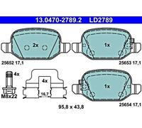 Disc Ceramic Brake Pad Set Rear Axle ATE Fits FIAT 500L 77366457