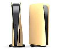 Disc Edition Face Plates Cover Skins Shell Panels for PS5 Console, Accessories for PlayStation 5 Protective Replacement Faceplates Dustproof Anti-Scratch (Gold)