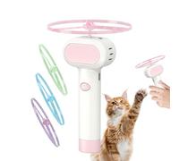 Disc Flying Toy - 4 Glow Propellers Rechargeable Funny Spinners - Cat Interactive Toys,for Pet Dogs Training Chasing Hunting Indoor Outdoor Yard Garden Balcony Terrace
