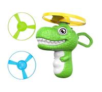 Disc Flying Toy Dinosaur Spinner Launcher 3 Propeller Design Interactive Fetch Game 11.5 x 3.5 x 12 cm for Cats Kitten Indoor Outdoor Yard Garden Balcony Te