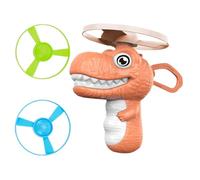 Disc Flying Toy Dinosaur Spinner Launcher 3 Propeller Design Interactive Fetch Game 11.5 x 3.5 x 12 cm for Cats Kitten Indoor Outdoor Yard Garden Balcony Te