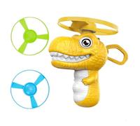 Disc Flying Toy Dinosaur Spinner Launcher 3 Propeller Design Interactive Fetch Game 11.5 x 3.5 x 12 cm for Cats Kitten Indoor Outdoor Yard Garden Balcony Te
