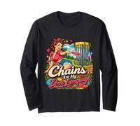 Disc Golf Chains are My Love Language Funny Disc Golf Women Long Sleeve T-Shirt