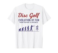 Disc Golf Evolution of Fun Throw Your Way to Happiness T-Shirt
