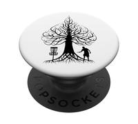 Disc Golf Frolf Player Ace Of Spades Tree Putting Golfer PopSockets Adhesive PopGrip