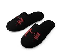 Disc Golf Icon Basket Slippers Women Winter Warm Cotton Hotel Slippers Anti-Slip Bedroom Slip-Ons Shoes 40-41_（9-10）