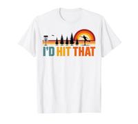 Disc Golf I'd Hit that Frisbee Funny Golfer Retro Meme Value Graphic T-Shirt, Men, White, XL