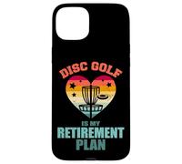 Disc Golf Is My Retirement Plan Vintage Retro Heart Funny Case for iPhone 15 Plus