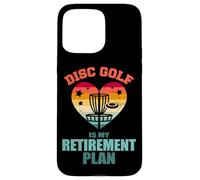 Disc Golf Is My Retirement Plan Vintage Retro Heart Funny Case for iPhone 15 Pro Max