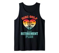 Disc Golf is My Retirement Plan Vintage Retro Heart Funny Tank Top