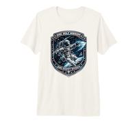 Disc Golf Mission Zero Gravity Astronaut Frolf Gift Tee Premium T-Shirt