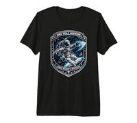 Disc Golf Mission Zero Gravity Astronaut Frolf Gift Tee Premium T-Shirt