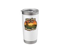 Disc Golf My Happy Place Sunset Frolf Player Stainless Steel Insulated Tumbler
