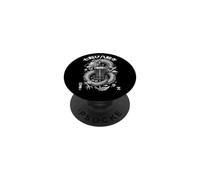 Disc Golf Player Dragon Basket Never Give Up Kanji PopSockets Adhesive PopGrip